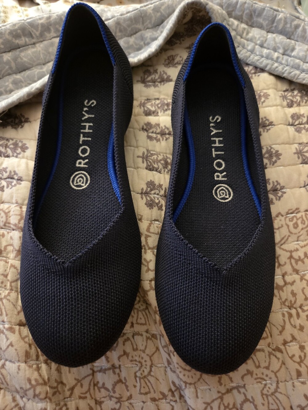 Rothy's Women's Navy Knit Ballet Flats